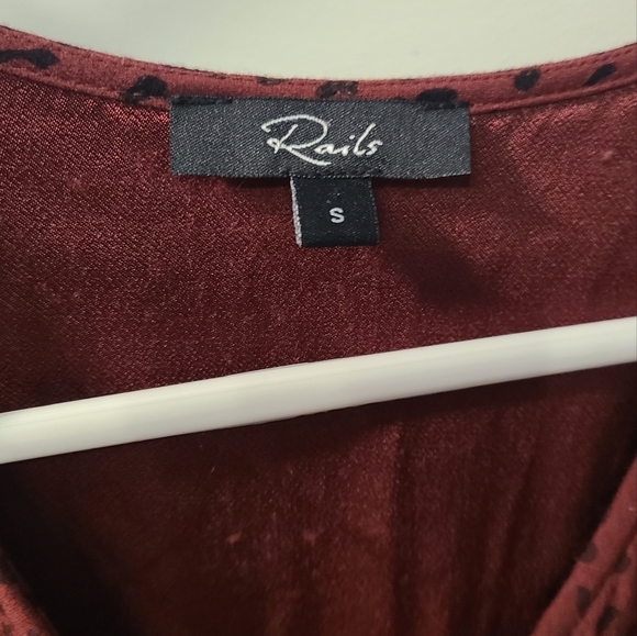 Like New Rails Jet Rust Spotted Wide Leg Jumpsuit - Picture 8 of 10